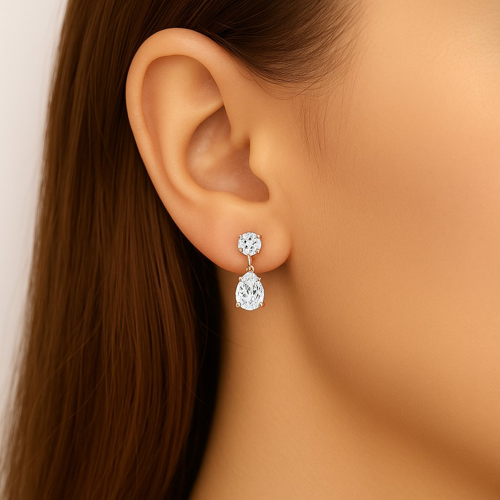 Exquisite 2.5 CT Lab Grown Diamond Solitaire Drop Earrings – GrownńDiva