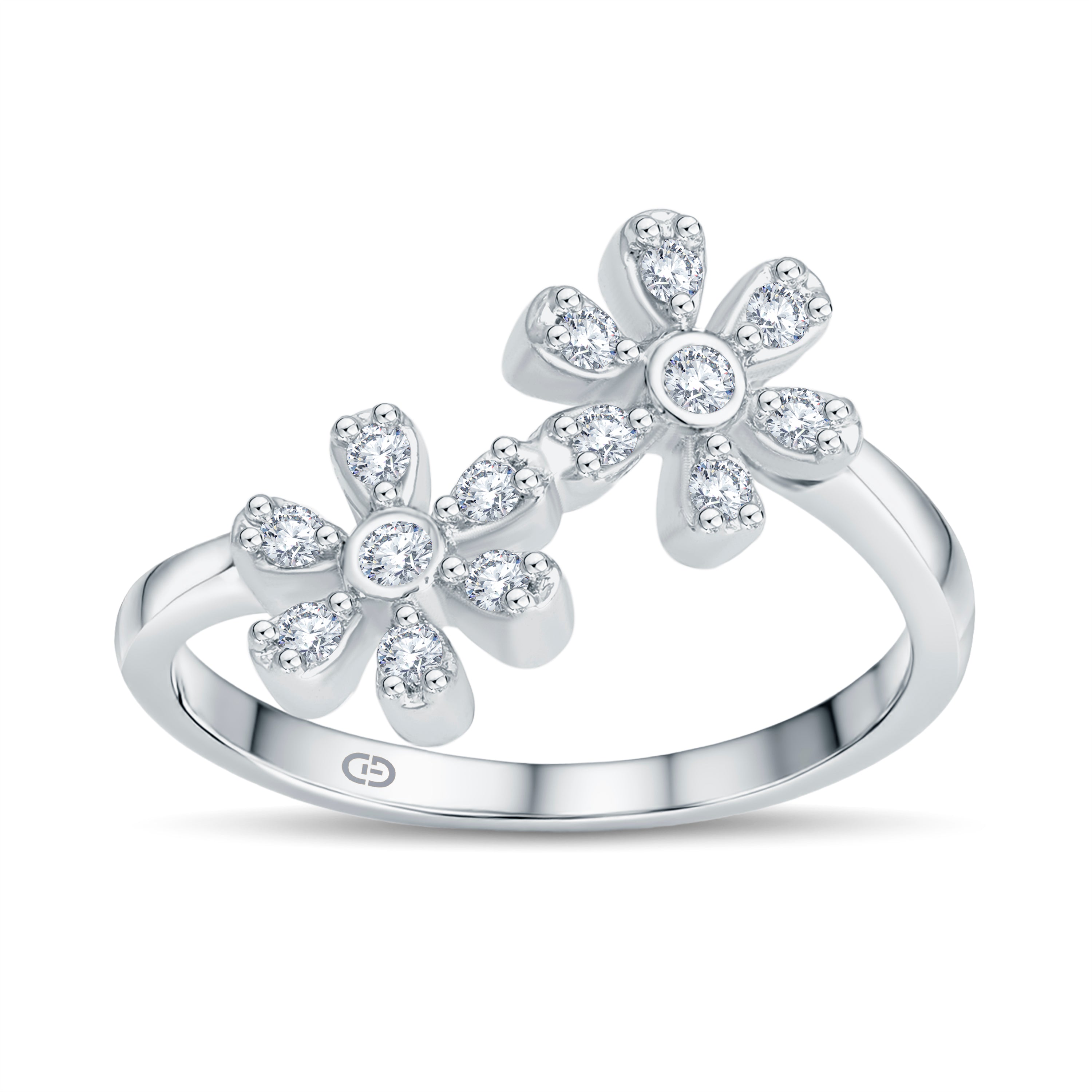 Blooming Grace Diamond Flower Ring – 0.25 cts Lab Diamonds