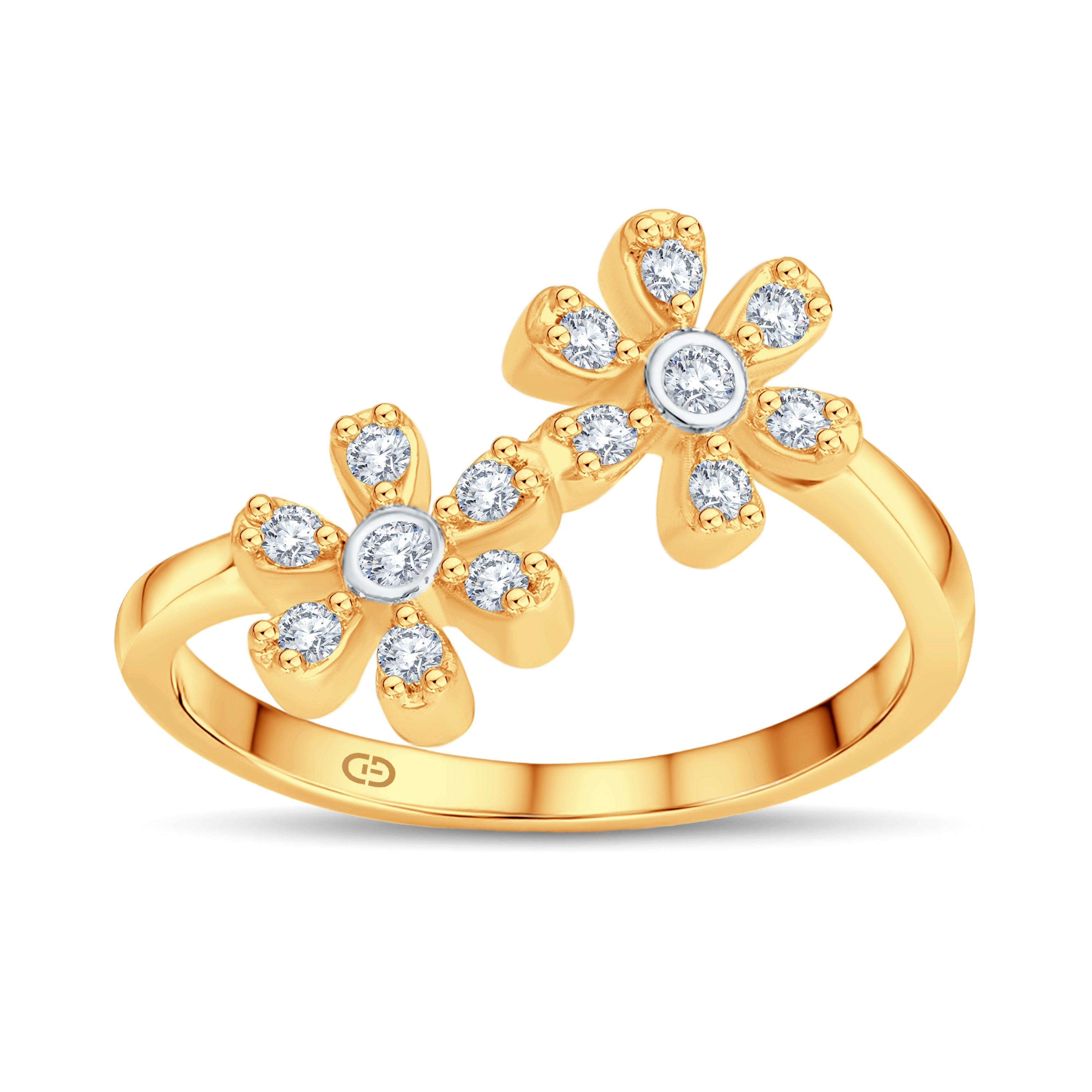 Blooming Grace Diamond Flower Ring – 0.25 cts Lab Diamonds